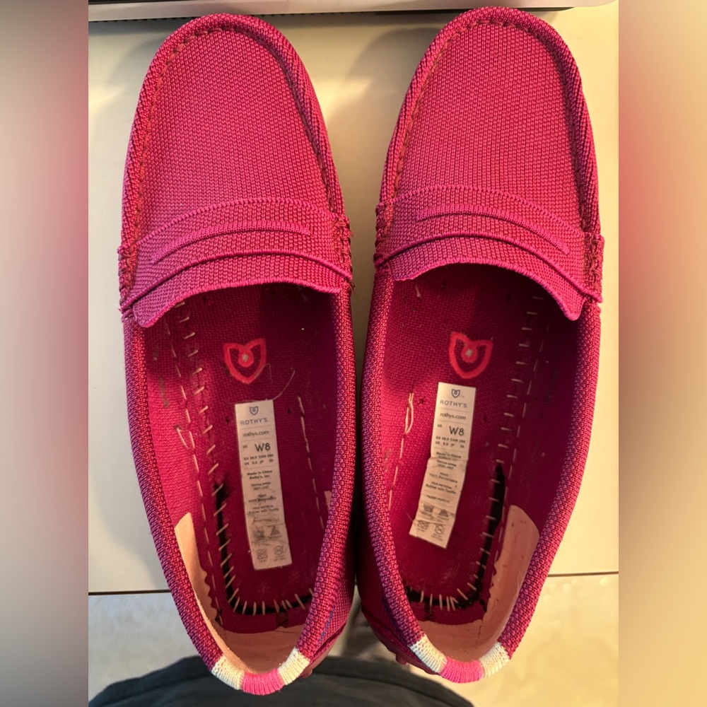 Rothy's The Driver Raspberry Size 8 Worn EUC - Picture 11 of 11